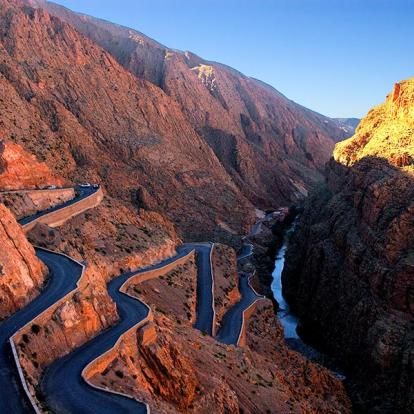 Road through the Moroccan Atlas Mountains